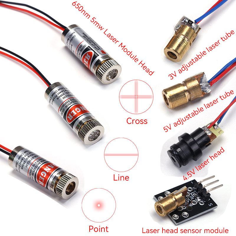 Industrial Laser Diode - 10 Stück/1 Stück 650nm 5mW Lasermodul-Kopf