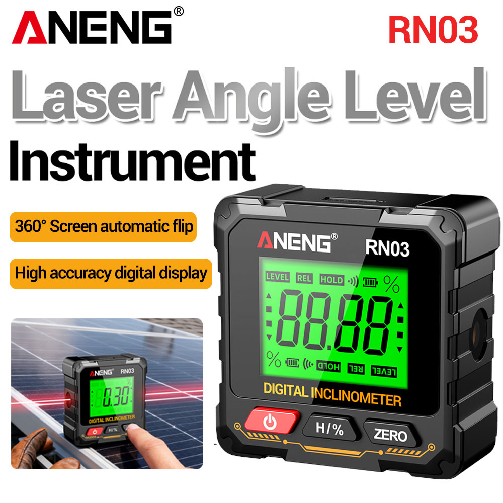 Industrial Laser Alignment Tool - Laser-Digital-Winkelmesser Neigungsmesser Laser-Nivelliergerät Vierseitig Magnetisch 360°