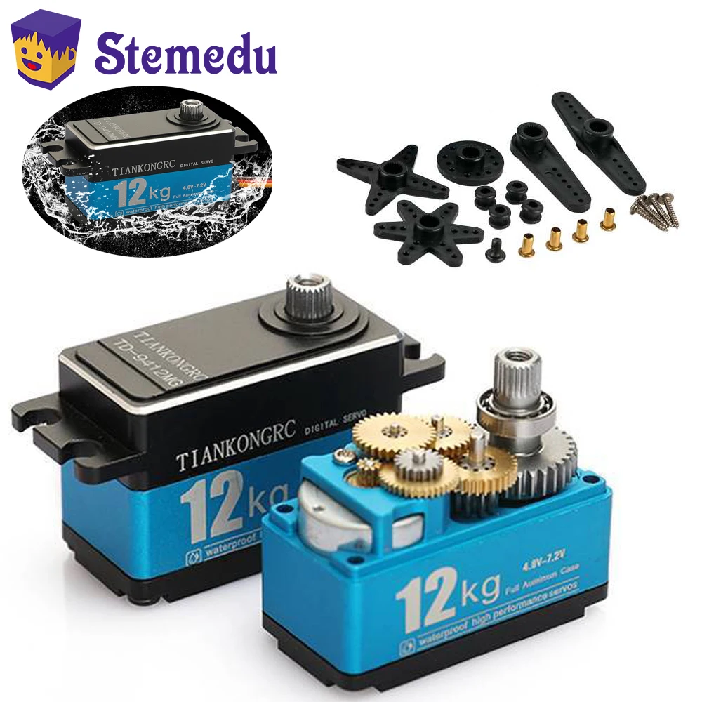 Servo Motor Cnc - 12kg TD-9412MG hohes Drehmoment Vollmetall-Digital-Servo-Kohlebürsten motor