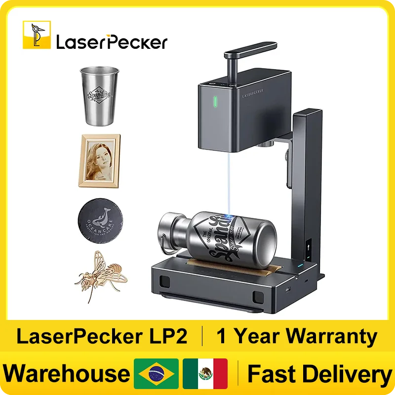 Industrial Laser Equipment - LASERPECKER Handlasergravierer Tragbare leistungsstarke Lasergravur-Schneidemaschine mit