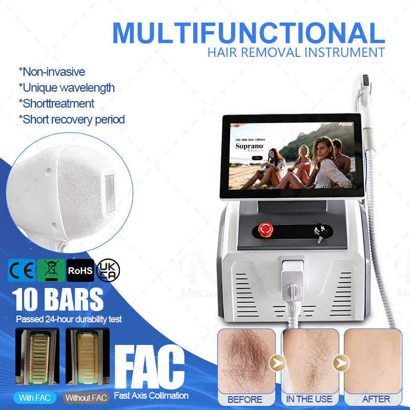 Industrial Laser Diode - Professionelles Soprano-Diodenlaser-Haarentfernungsgerät, 5-Wellenlängen 755/808/830/940/1064nm, 5000W Hochleistungsgerät