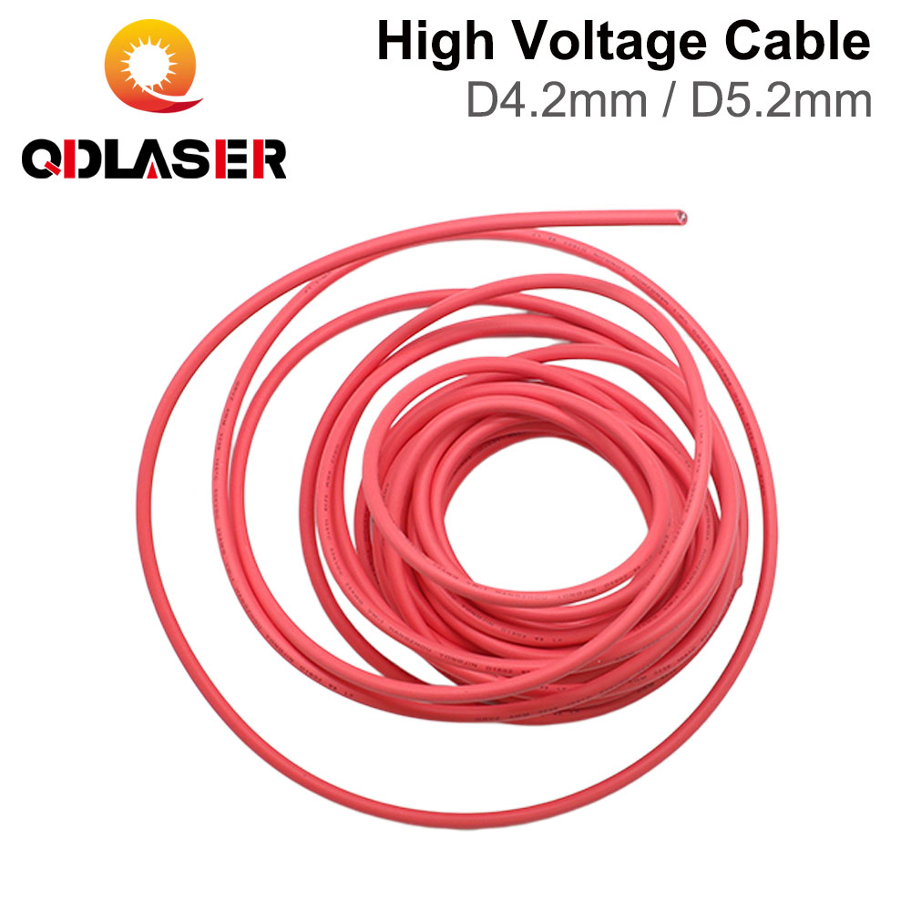 Laser Tube Replacement - QDLASER 3 Meter Rotes Hochspannungs-Zündkabel für